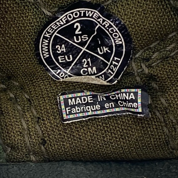 Keen Newport Camo Sandal Hiking Green Youth Size 2 - Picture 7 of 7